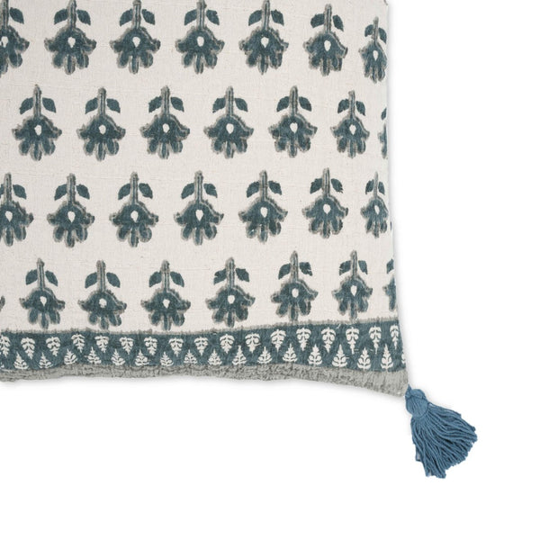 TOV Furniture Blossom 20" Handcrafted Cotton Tassel Throw Pillow Cover - Artisanal Style for Modern & Boho Homes With Insert TOV-C18693