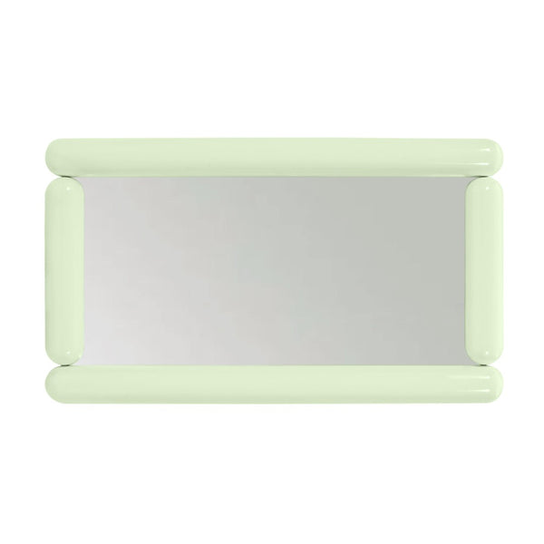 TOV Furniture Cozzi 28"X48" Retro Tubular Wall Mirror - Playful Sculptural Accent for Chic Home Decor Spaces Mint Green TOV-C18694