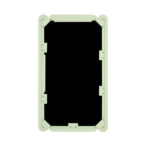 TOV Furniture Cozzi 28"X48" Retro Tubular Wall Mirror - Playful Sculptural Accent for Chic Home Decor Spaces Mint Green TOV-C18694