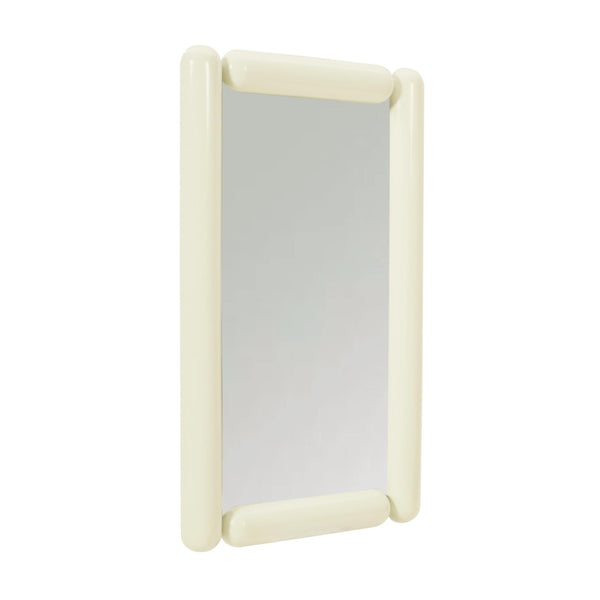 TOV Furniture Cozzi 28"X48" Retro Tubular Wall Mirror - Playful Sculptural Accent for Chic Home Decor Spaces Cream TOV-C18695