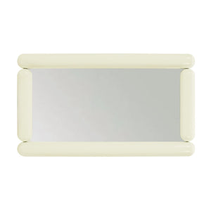 TOV Furniture Cozzi 28"X48" Retro Tubular Wall Mirror - Playful Sculptural Accent for Chic Home Decor Spaces Cream TOV-C18695