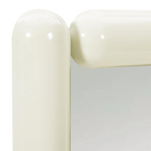 TOV Furniture Cozzi Retro-Inspired 28"x68" Sculptural Balloon Floor Mirror for Stylish Home Décor and Elegance Cream TOV-C18697