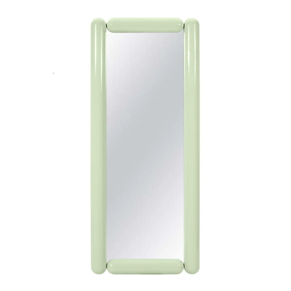 TOV Furniture Cozzi Retro-Inspired 28"x68" Sculptural Balloon Floor Mirror for Stylish Home Décor and Elegance Mint Green TOV-C18698