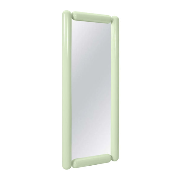 TOV Furniture Cozzi Retro-Inspired 28"x68" Sculptural Balloon Floor Mirror for Stylish Home Décor and Elegance Mint Green TOV-C18698