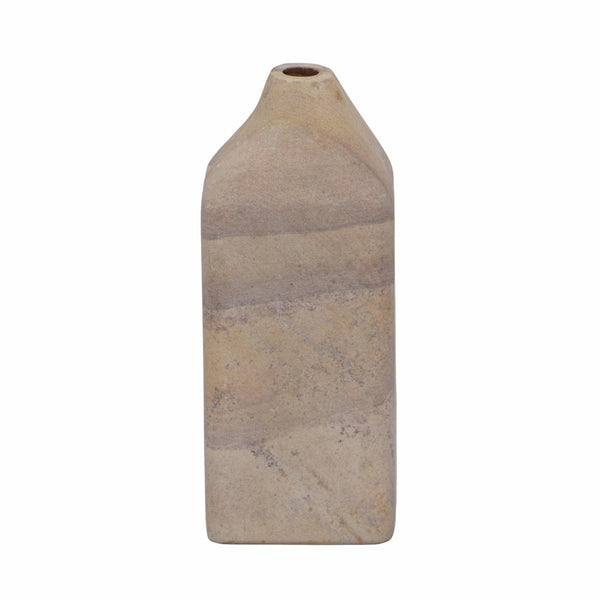 TOV Furniture Saava Sandstone Straight Vase – Handcrafted Natural Stone Decor for Modern and Rustic Interiors TOV-C18704
