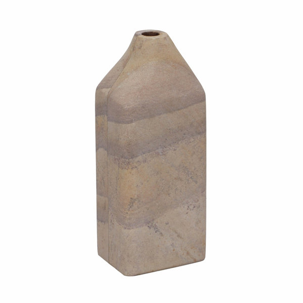 TOV Furniture Saava Sandstone Straight Vase – Handcrafted Natural Stone Decor for Modern and Rustic Interiors TOV-C18704
