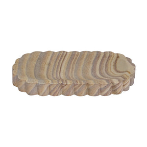 TOV Furniture Kira Sandstone Tray - Handcrafted Organic Accent for Elegant Decor, Perfect for Any Space Large TOV-C18706