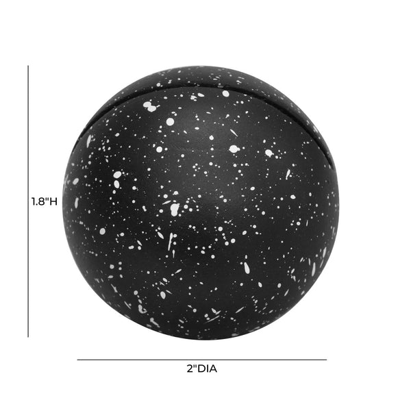 TOV Furniture Gabby Handcrafted Speckled Concrete Card Holders - Modern Tabletop Accent for Stylish Displays Black TOV-C18707