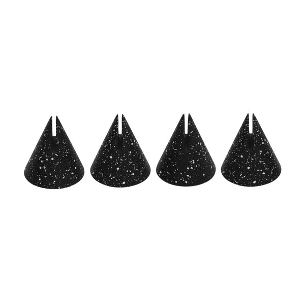 TOV Furniture Gabby Speckled Cone Card Holder Set - Modern Sculptural Accents for Stylish Tabletops and Decor Black TOV-C18710