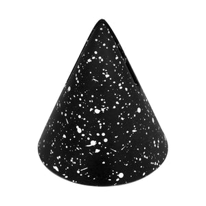 TOV Furniture Gabby Speckled Cone Card Holder Set - Modern Sculptural Accents for Stylish Tabletops and Decor Black TOV-C18710