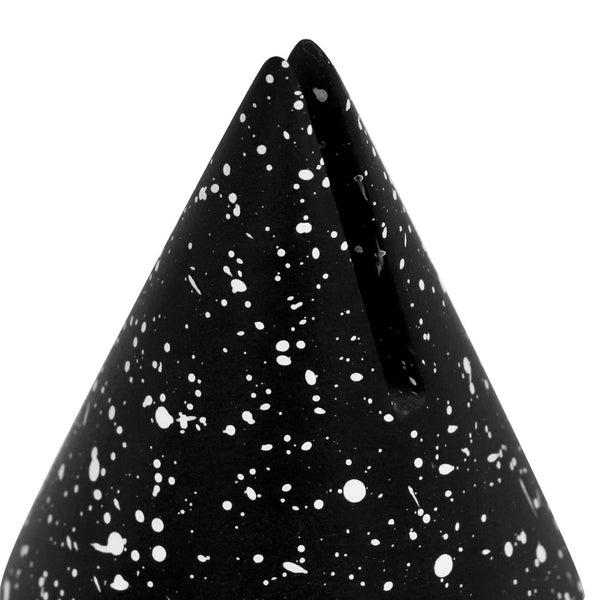 TOV Furniture Gabby Speckled Cone Card Holder Set - Modern Sculptural Accents for Stylish Tabletops and Decor Black TOV-C18710