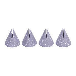 TOV Furniture Gabby Speckled Cone Card Holder Set - Modern Sculptural Accents for Stylish Tabletops and Decor Purple TOV-C18711
