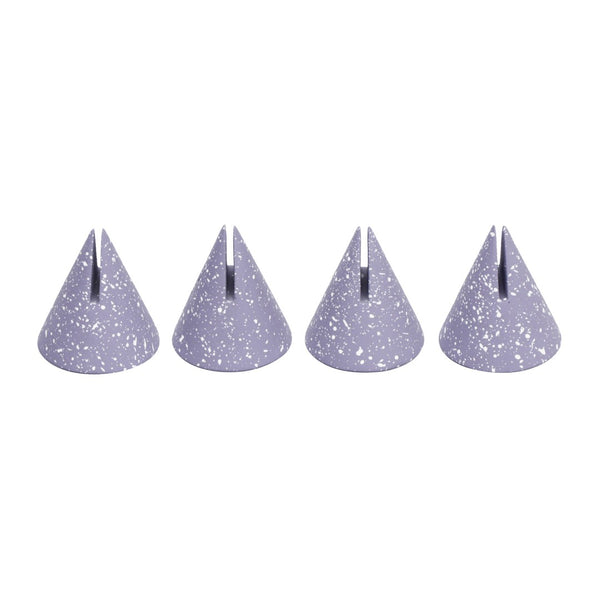 TOV Furniture Gabby Speckled Cone Card Holder Set - Modern Sculptural Accents for Stylish Tabletops and Decor Purple TOV-C18711