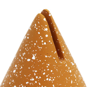 TOV Furniture Gabby Speckled Cone Card Holder Set - Modern Sculptural Accents for Stylish Tabletops and Decor Terracotta TOV-C18712