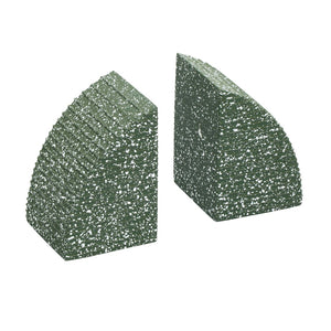 TOV Furniture Gabby Bookends - Handmade Concrete Décor for Stylish Shelves and Tables, Unique Sculptural Flair Green TOV-C18714