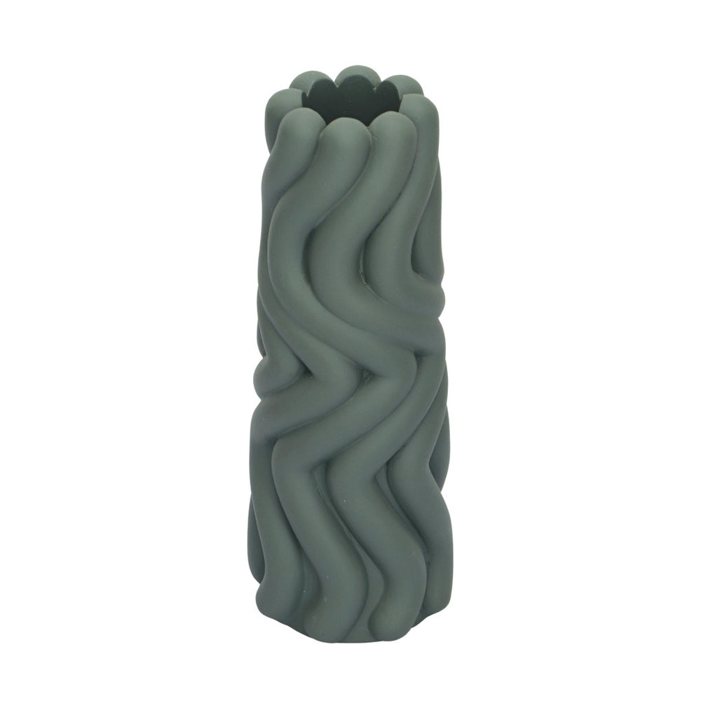 TOV Furniture Gabby Modern Speckled Concrete Vase - Sculptural Decorative Accent for Fresh Flowers & Dried Stems Green TOV-C18715