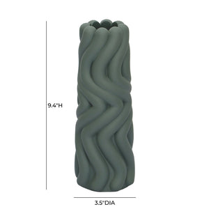 TOV Furniture Gabby Modern Speckled Concrete Vase - Sculptural Decorative Accent for Fresh Flowers & Dried Stems Green TOV-C18715