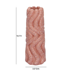 TOV Furniture Gabby Modern Speckled Concrete Vase - Sculptural Decorative Accent for Fresh Flowers & Dried Stems Pink TOV-C18716
