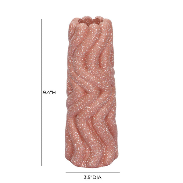 TOV Furniture Gabby Modern Speckled Concrete Vase - Sculptural Decorative Accent for Fresh Flowers & Dried Stems Pink TOV-C18716