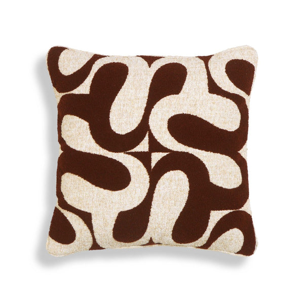 TOV Furniture Bonney 20" Boucle Square Throw Pillow Cover - Chic Modern Accent for Cozy Home Decor and Style Brown / Pillow Cover Only TOV-C18727-COVER