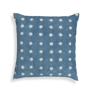 TOV Furniture Indigo 20" Square Cotton Throw Pillow Cover – Artisanal Hand-Stamped Design for Modern Decor With Insert TOV-C18735