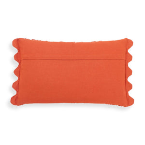 TOV Furniture Portia 20"x12" Handcrafted Embroidered Cotton Flex Throw Pillow Cover for Vibrant Home Décor Orange / With Insert TOV-C18740