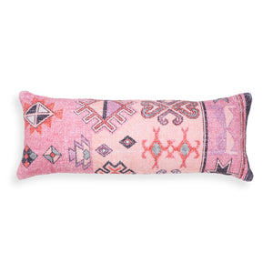 TOV Furniture Persia 27" Pink Cotton Bolster Pillow - Vibrant Handcrafted Accent for Sofas, Beds & Cozy Nooks TOV-C18742