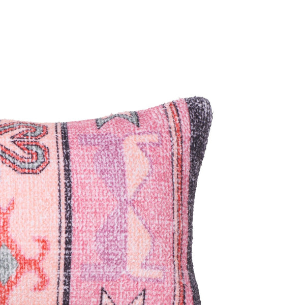TOV Furniture Persia 27" Pink Cotton Bolster Pillow - Vibrant Handcrafted Accent for Sofas, Beds & Cozy Nooks TOV-C18742