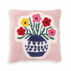 TOV Furniture Blossom 20" Tufted Cotton Throw Pillow Cover – Vibrant Floral Accent for Boho and Eclectic Decor With Insert TOV-C18743