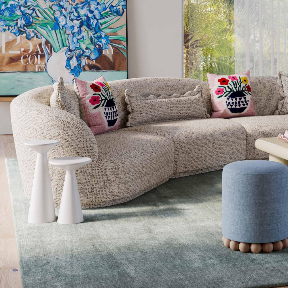 TOV Furniture Blossom 20" Tufted Cotton Throw Pillow Cover – Vibrant Floral Accent for Boho and Eclectic Decor With Insert TOV-C18743