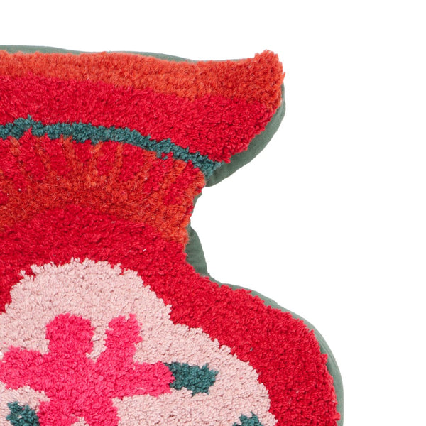 TOV Furniture Amphorae Hand-Tufted 12"X20" Throw Pillow - Artisanal Charm, Cozy Texture, Perfect Home Accent! Red TOV-C18745