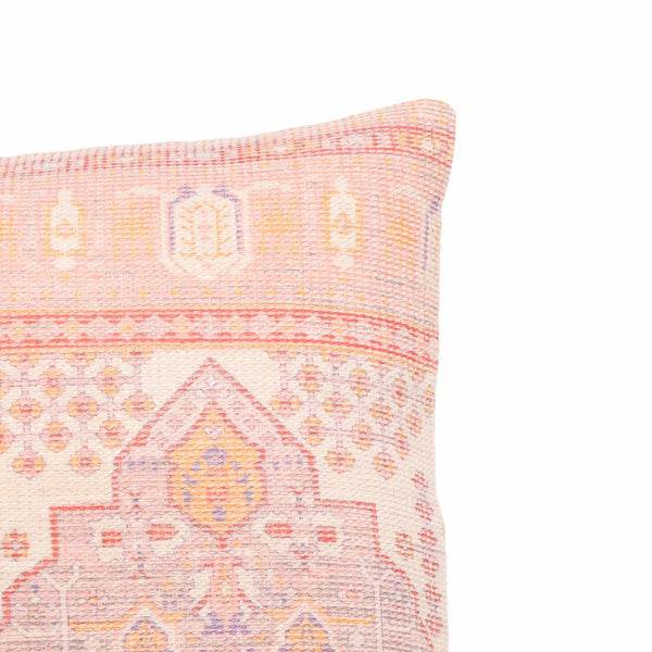 TOV Furniture Persia 20" Artistic Pink Throw Pillow Cover - Handcrafted, Vibrant Motifs for Modern Decor With Insert TOV-C18746