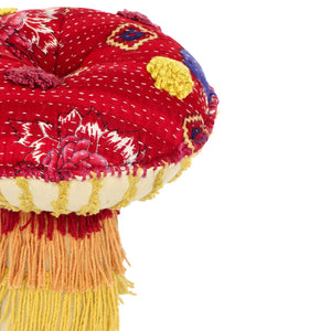 TOV Furniture Mushroom Hand-Sewn Throw Pillow – Whimsical Tribal Design for Eclectic Home Decor, 9"x15" TOV-C18747