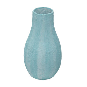 TOV Furniture Cotton Mache Vase in Cloudy Blue - Handmade Eco-Friendly Accent for Fresh Blooms & Unique Decor TOV-C18751