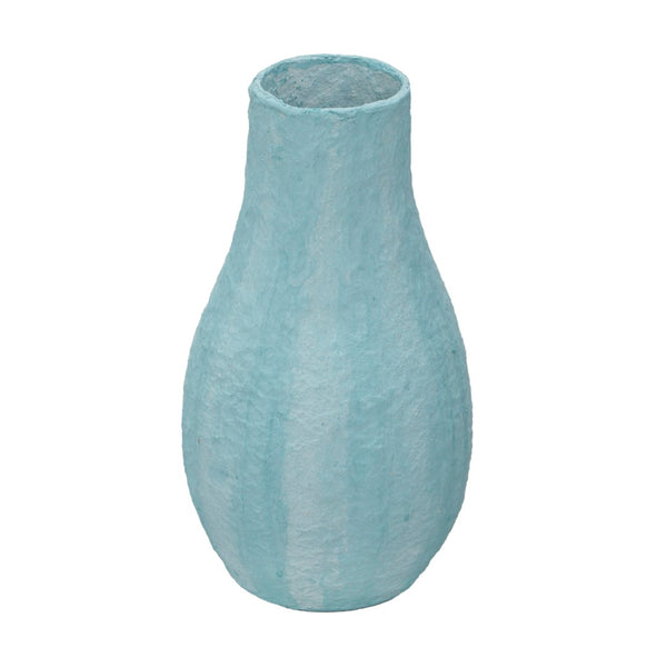 TOV Furniture Cotton Mache Vase in Cloudy Blue - Handmade Eco-Friendly Accent for Fresh Blooms & Unique Decor TOV-C18751