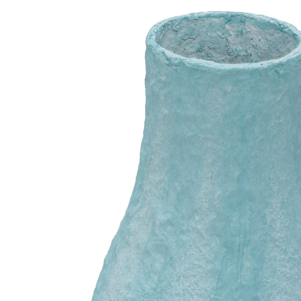 TOV Furniture Cotton Mache Vase in Cloudy Blue - Handmade Eco-Friendly Accent for Fresh Blooms & Unique Decor TOV-C18751