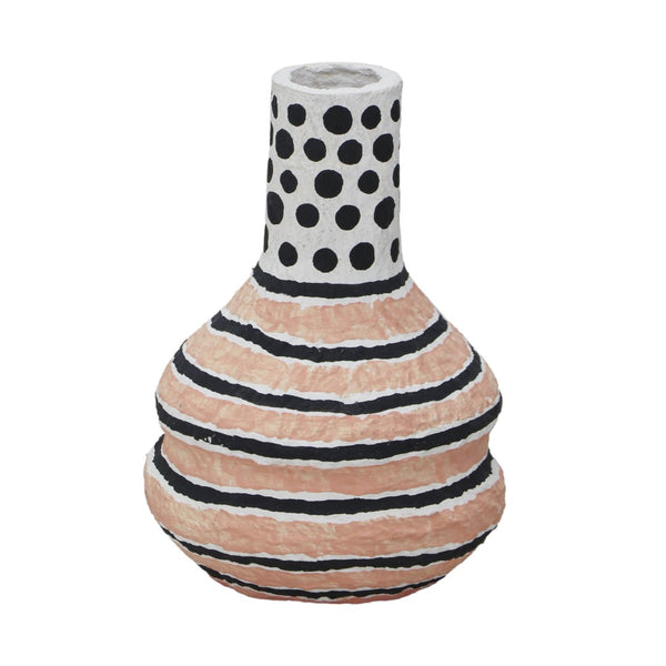 TOV Furniture Cotton Mache Vase - Artisan-Made, Eco-Friendly Decor Piece with Modernist Prints for Every Room TOV-C18753