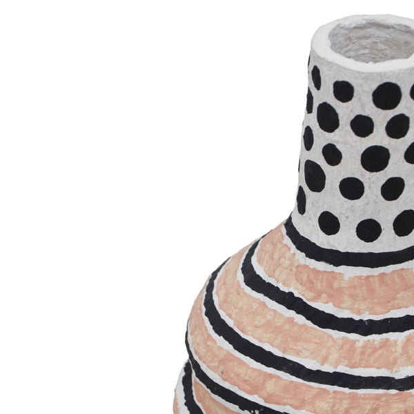 TOV Furniture Cotton Mache Vase - Artisan-Made, Eco-Friendly Decor Piece with Modernist Prints for Every Room TOV-C18753