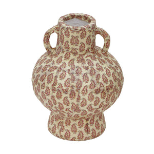 TOV Furniture Cotton Peach Paisley Vase – Handcrafted Eco-Friendly Decor for Fresh Flowers & Unique Home Accent TOV-C18754
