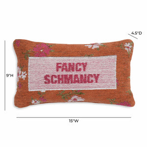TOV Furniture Fancy Handcrafted 15"X9" Jacquard Cotton Throw Pillow with Playful Phrases for Cozy Living Spaces TOV-C18775