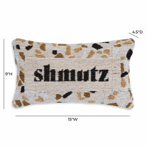 TOV Furniture Shmutz Playful 15"X9" Jacquard Cotton Throw Pillow - Artisan-Crafted Decor with Cheeky Charm TOV-C18776