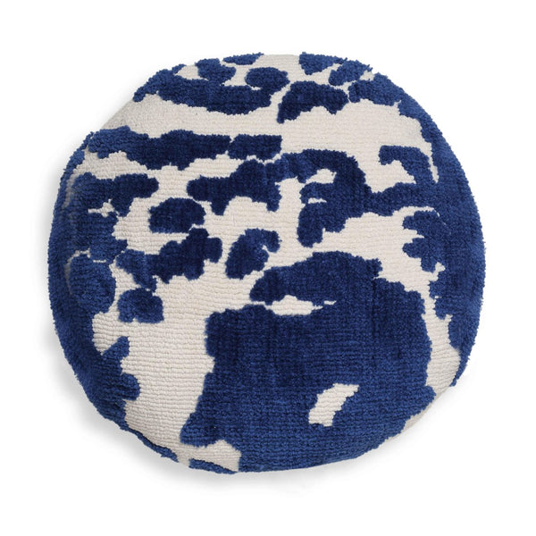 TOV Furniture Coast 20" Luxe Tufted Round Throw Pillow - Modern Coastal Charm for Stylish Home Décor and Comfort Blue TOV-C18778