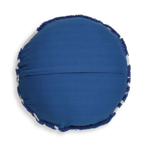 TOV Furniture Coast 20" Luxe Tufted Round Throw Pillow - Modern Coastal Charm for Stylish Home Décor and Comfort Blue TOV-C18778