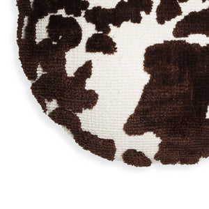 TOV Furniture Coast 20" Luxe Tufted Round Throw Pillow - Modern Coastal Charm for Stylish Home Décor and Comfort Chocolate Brown TOV-C18782