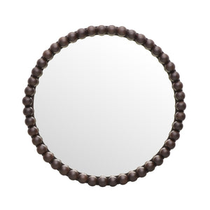 TOV Furniture Baria 30" Handcrafted Wooden Round Wall Mirror - Elevate Your Space with Organic Elegance and Charm Brown TOV-C18783