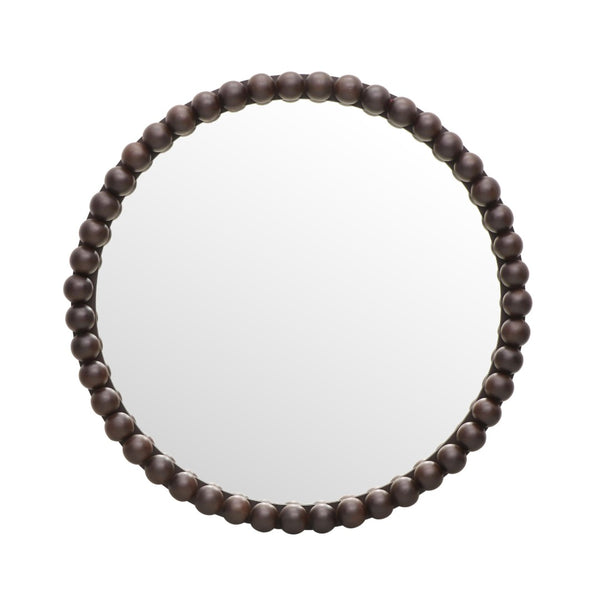 TOV Furniture Baria 30" Handcrafted Wooden Round Wall Mirror - Elevate Your Space with Organic Elegance and Charm Brown TOV-C18783