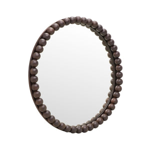 TOV Furniture Baria 30" Handcrafted Wooden Round Wall Mirror - Elevate Your Space with Organic Elegance and Charm Brown TOV-C18783