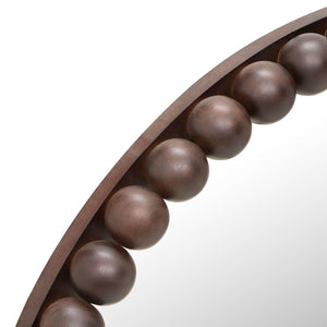 TOV Furniture Baria 30" Handcrafted Wooden Round Wall Mirror - Elevate Your Space with Organic Elegance and Charm Brown TOV-C18783