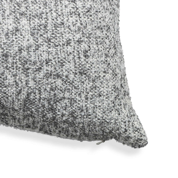 TOV Furniture Poh 16" Boucle Square Throw Pillow – Soft, Textured Accent for Cozy Living Spaces and Stylish Decor Washed Grey / With Insert TOV-C18799