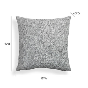 TOV Furniture Poh 16" Boucle Square Throw Pillow – Soft, Textured Accent for Cozy Living Spaces and Stylish Decor Washed Grey / With Insert TOV-C18799